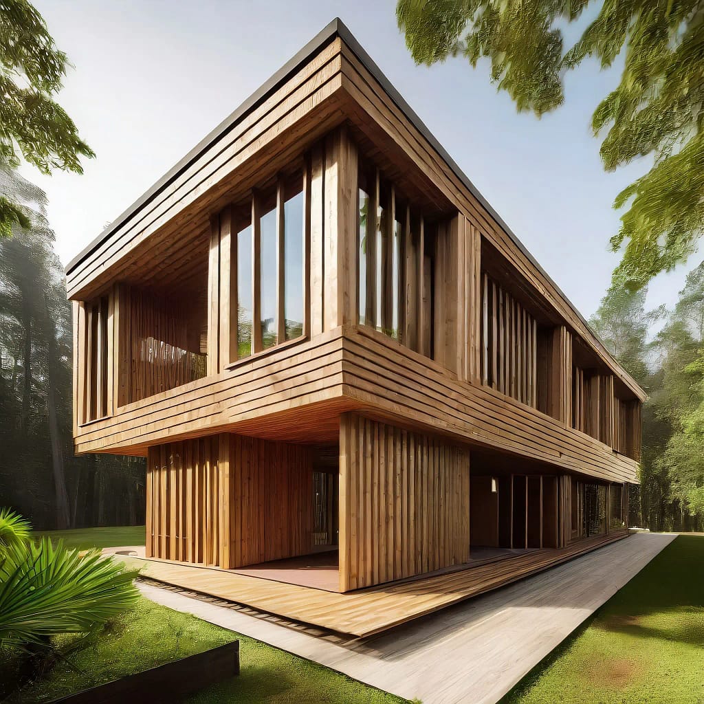 casa sostenible de madera